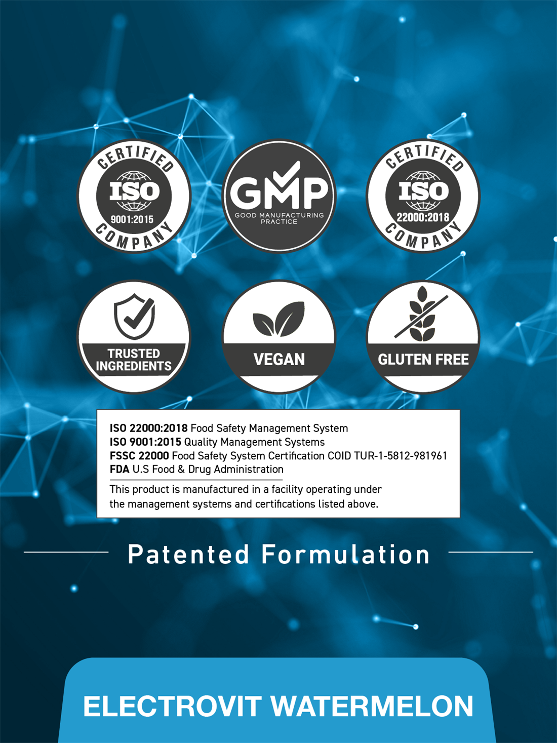 Electrovit Watermelon — Certifications